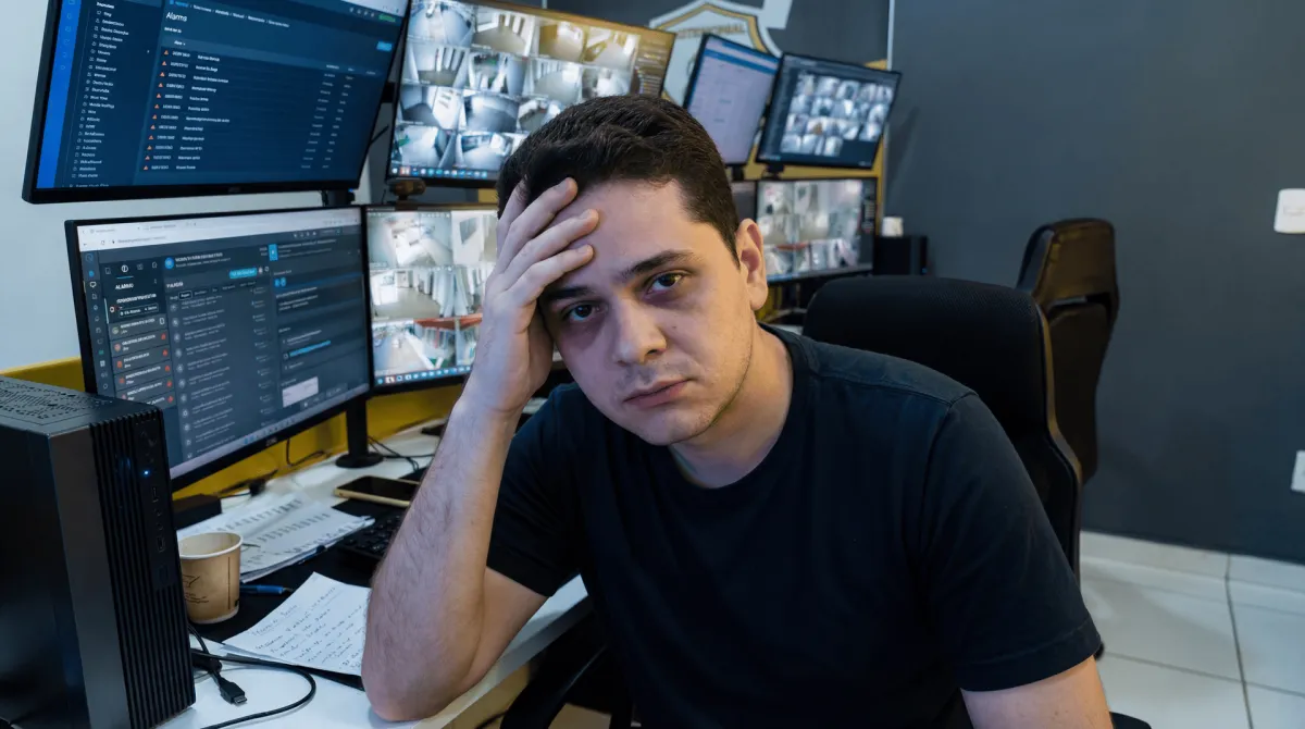 Empresário de segurança frustrado com os custos de monitoramento