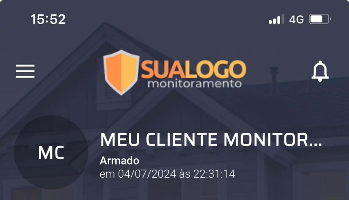 App My Security com a sua logo marca
