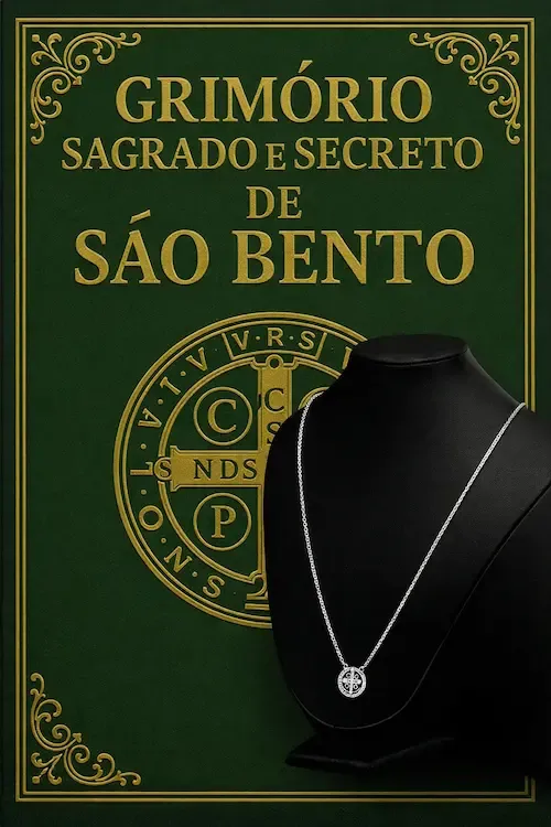 Mockup do Grimório Sagrado de São Bento