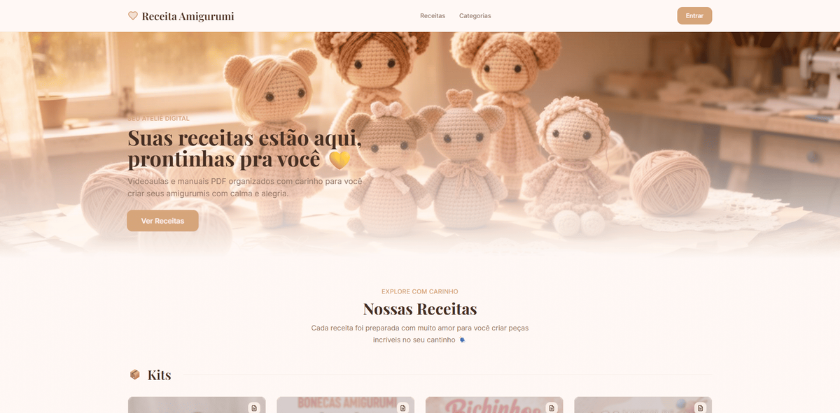 Print da tela inicial mostrando o botão entrar