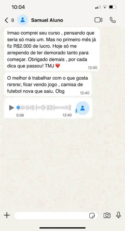Print de faturamento do aluno 1