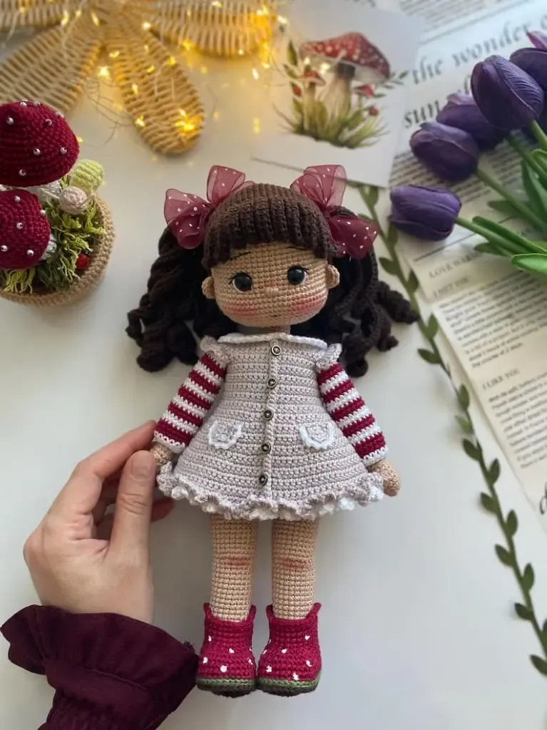 Modelo de Boneca Amigurumi