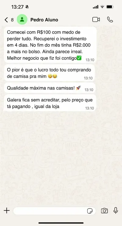 Print de faturamento do aluno 6