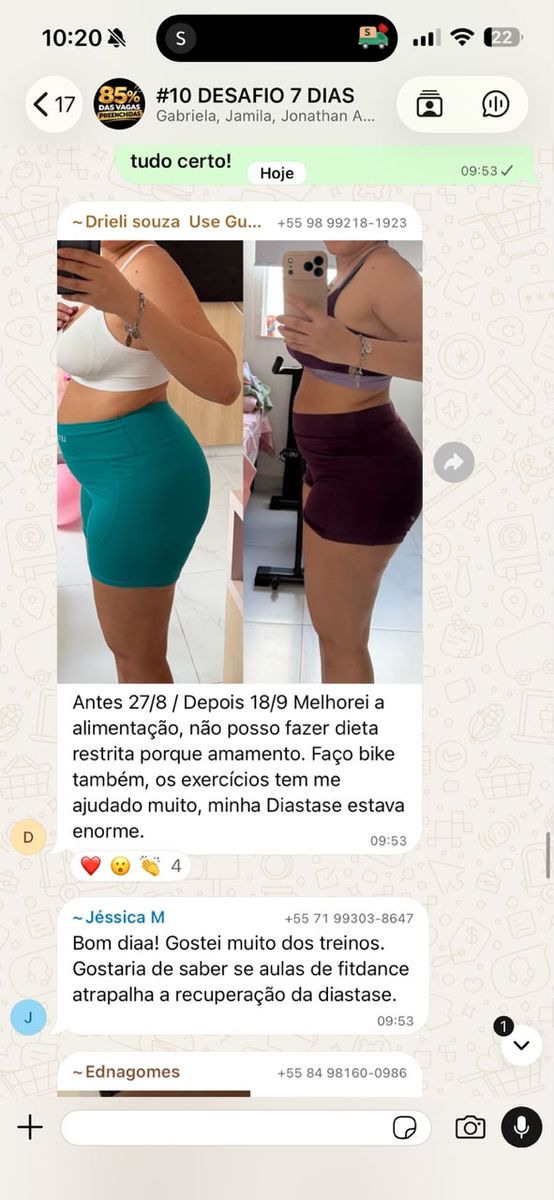 Antes e depois