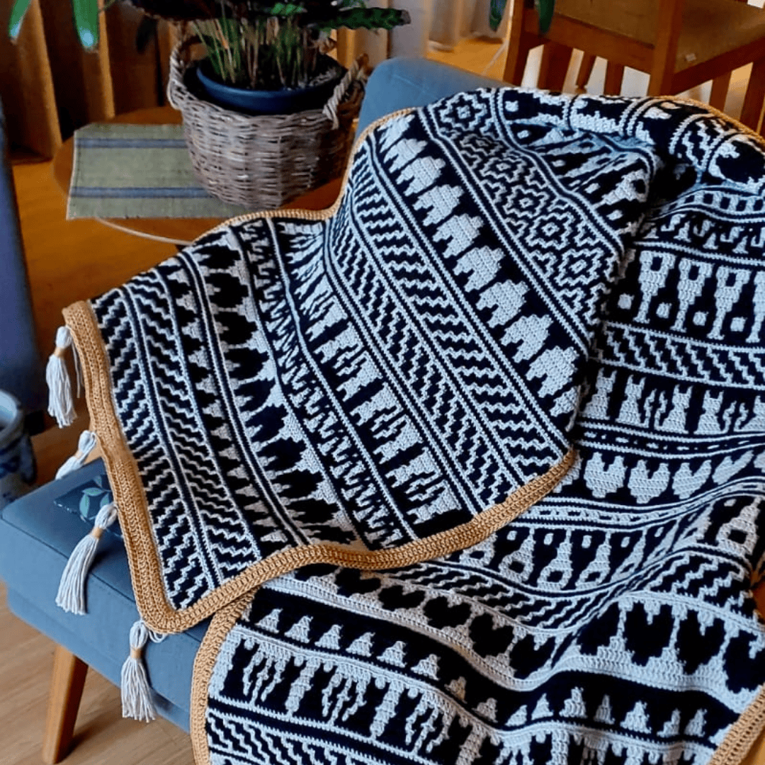 Aplique em Mosaico Crochet