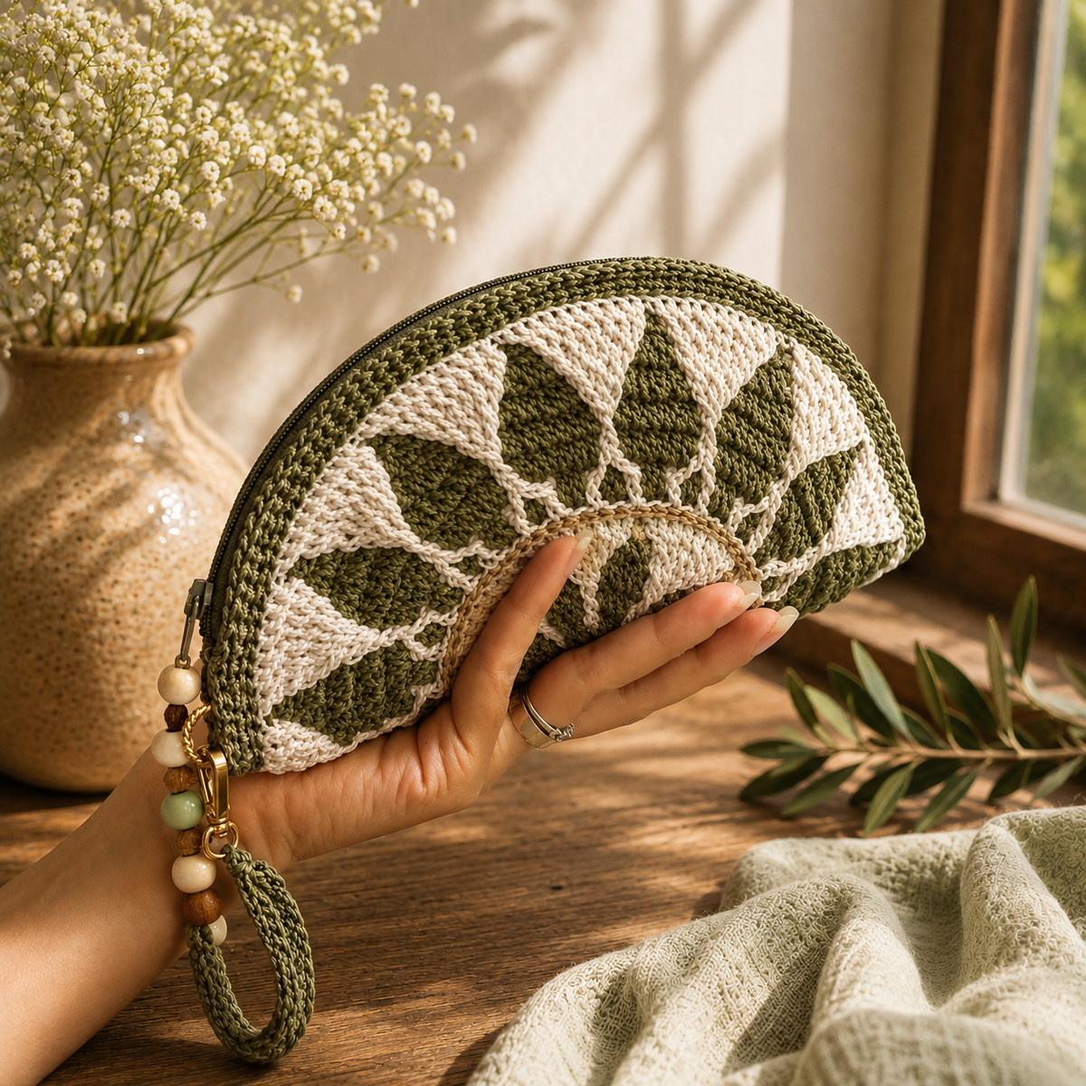 Aplique em Mosaico Crochet