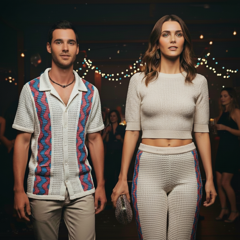 Regata Copamosa em Mosaico Crochet - vista frontal