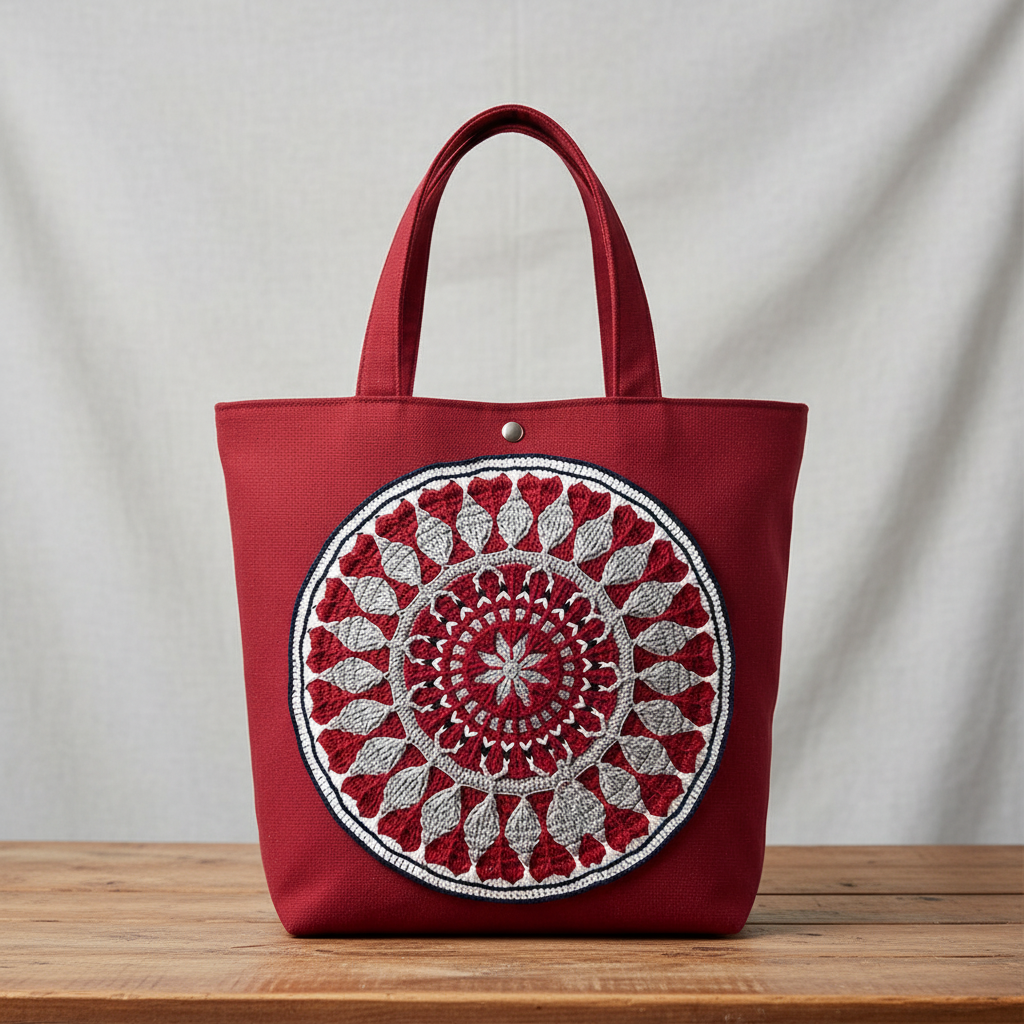 Bolsa Elysium em Mosaico Crochet Circular
