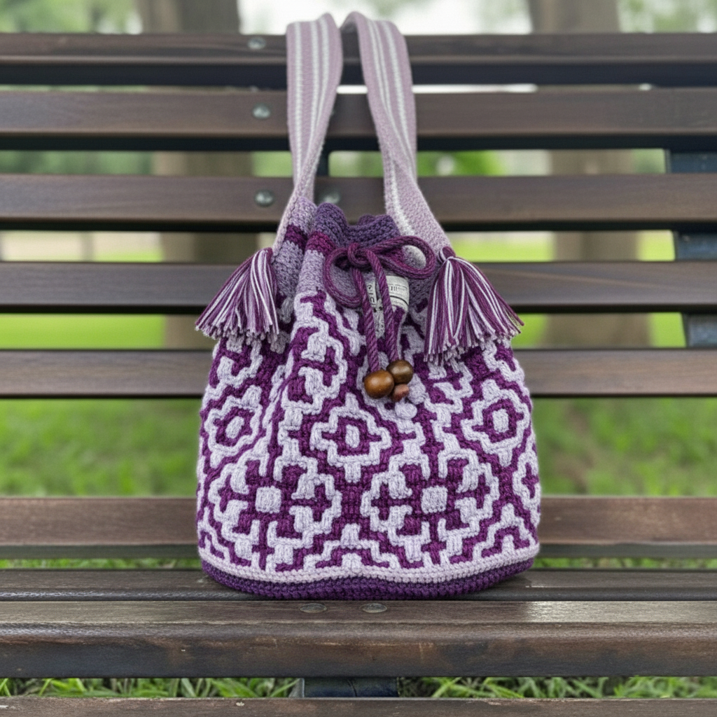 Bolsa Pyxismosa criada com o mesmo padrão do Jogo Americano