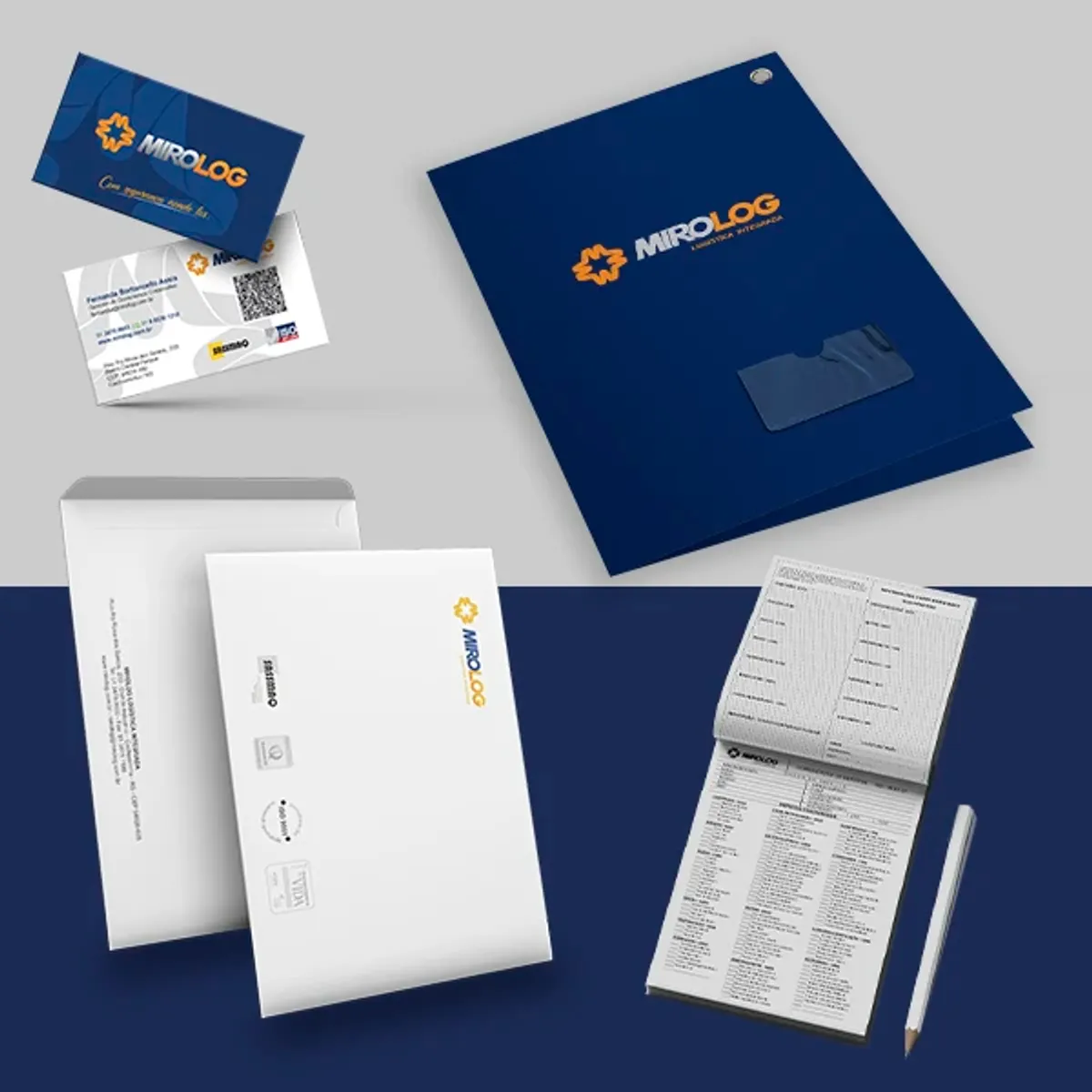 Mão segurando um smartphone que exibe a página de destaques do site da Instrubras, cliente da W3COM, com foco em equipamentos de medição. Ao fundo, peças digitais em tons de verde promovem a 