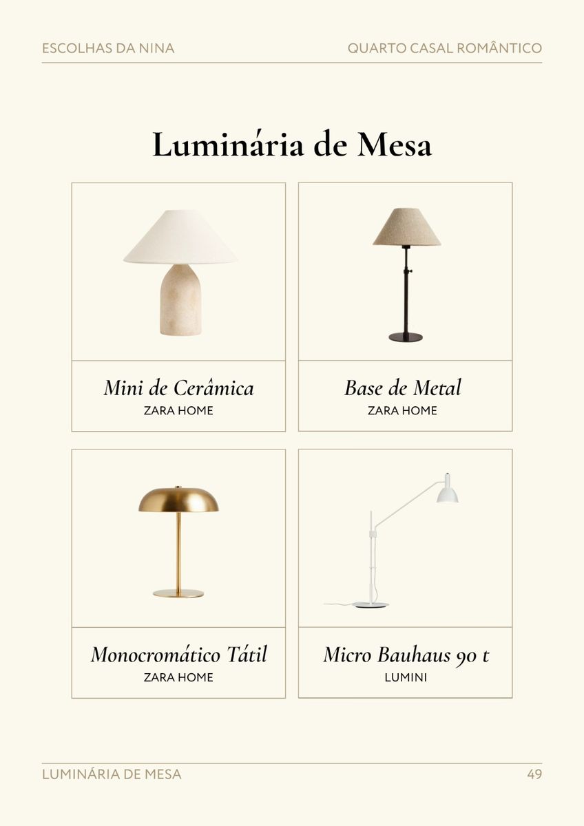 Lista de decoração exemplo 1