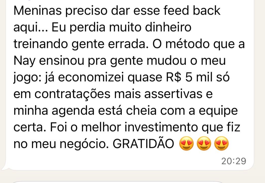 Depoimento de aluna 1