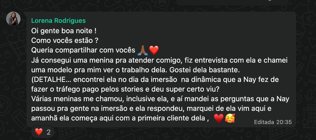 Depoimento de aluna 4