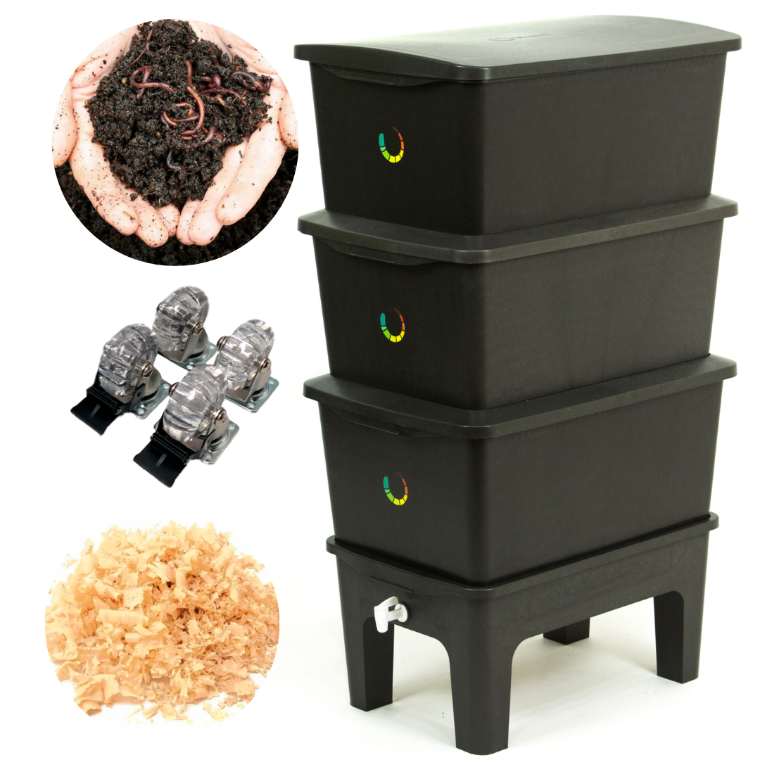 Composteira Completa Preta 135L