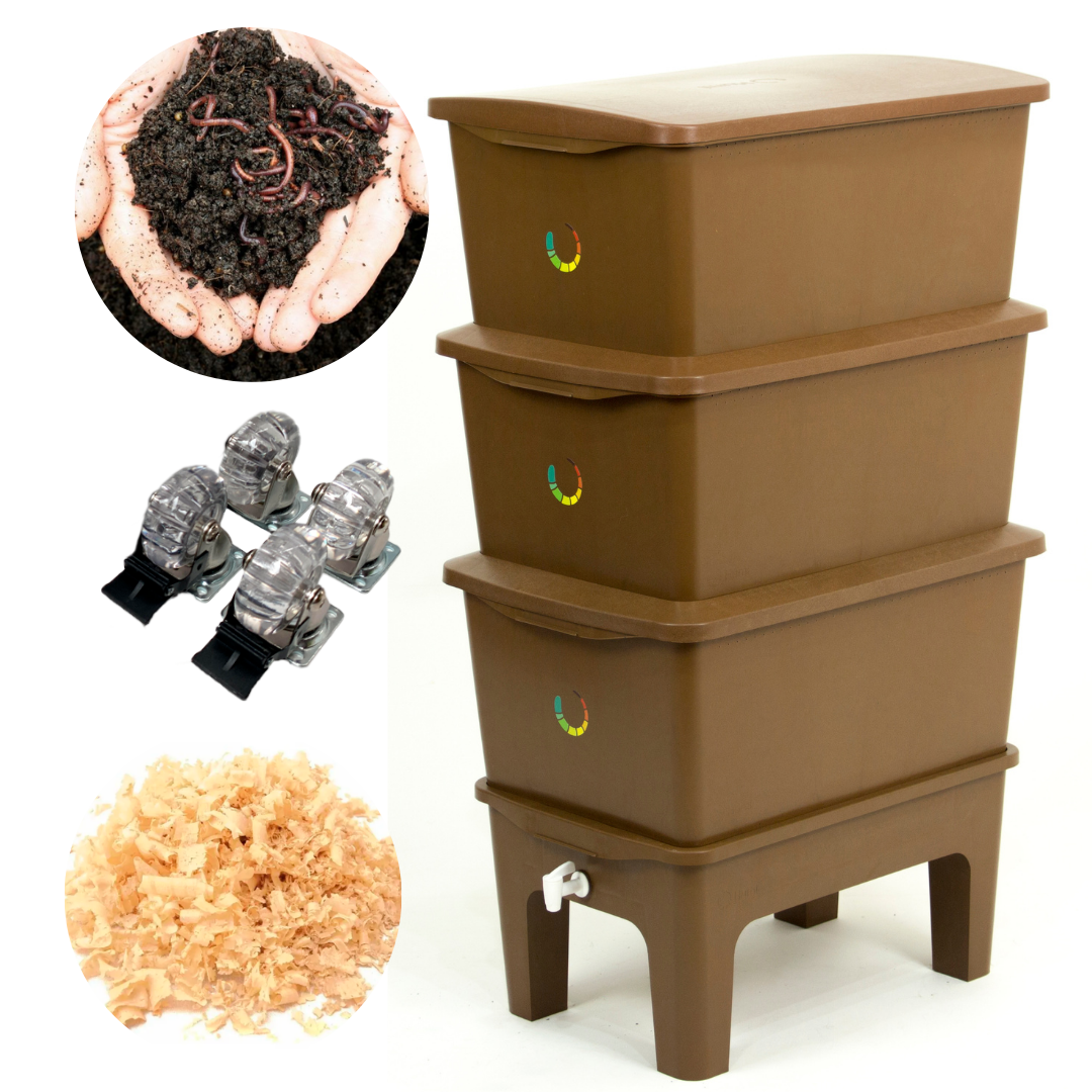 Composteira Completa Marrom 135L