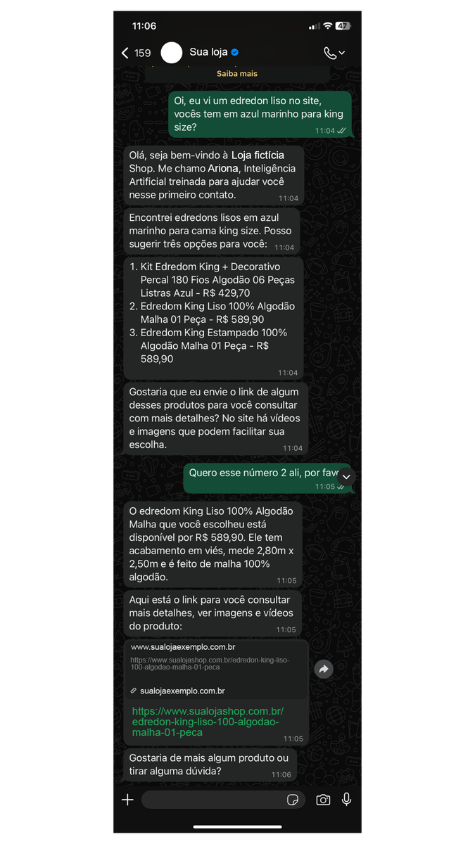 Ilustração de chatbot IA atendendo lead