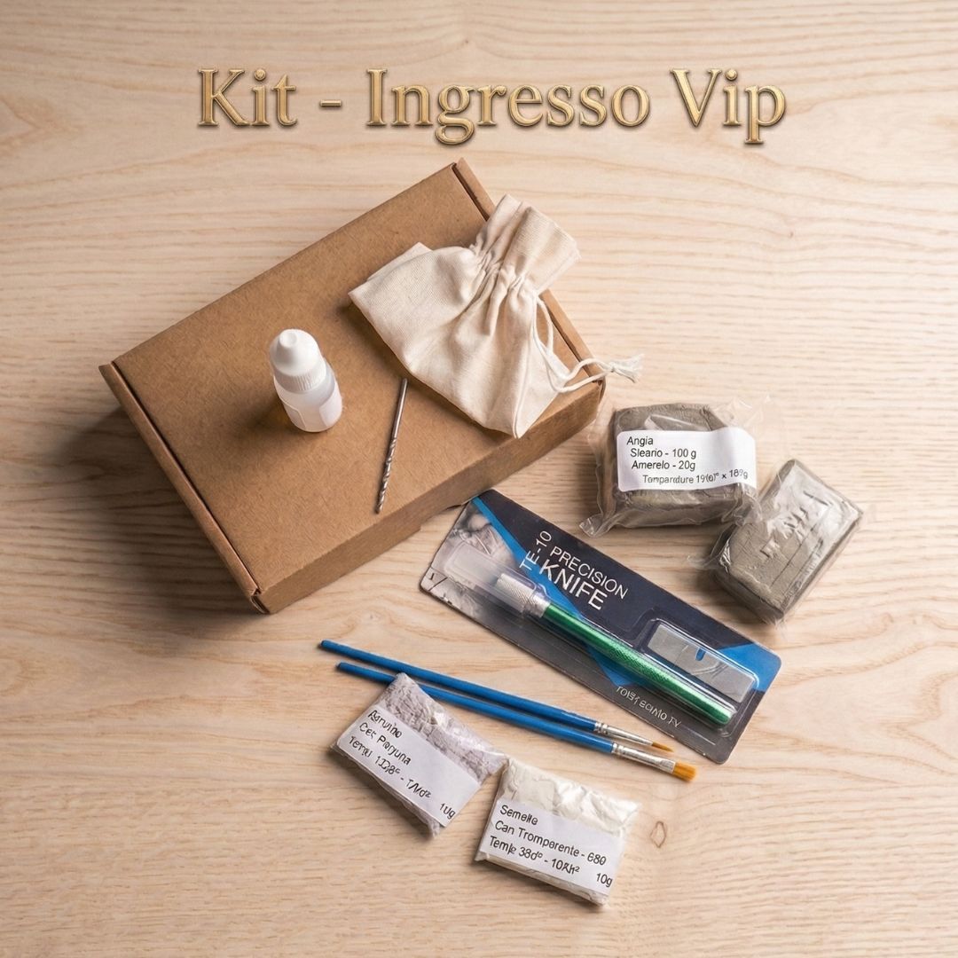 Kit VIP com ferramentas e argila para cerâmica