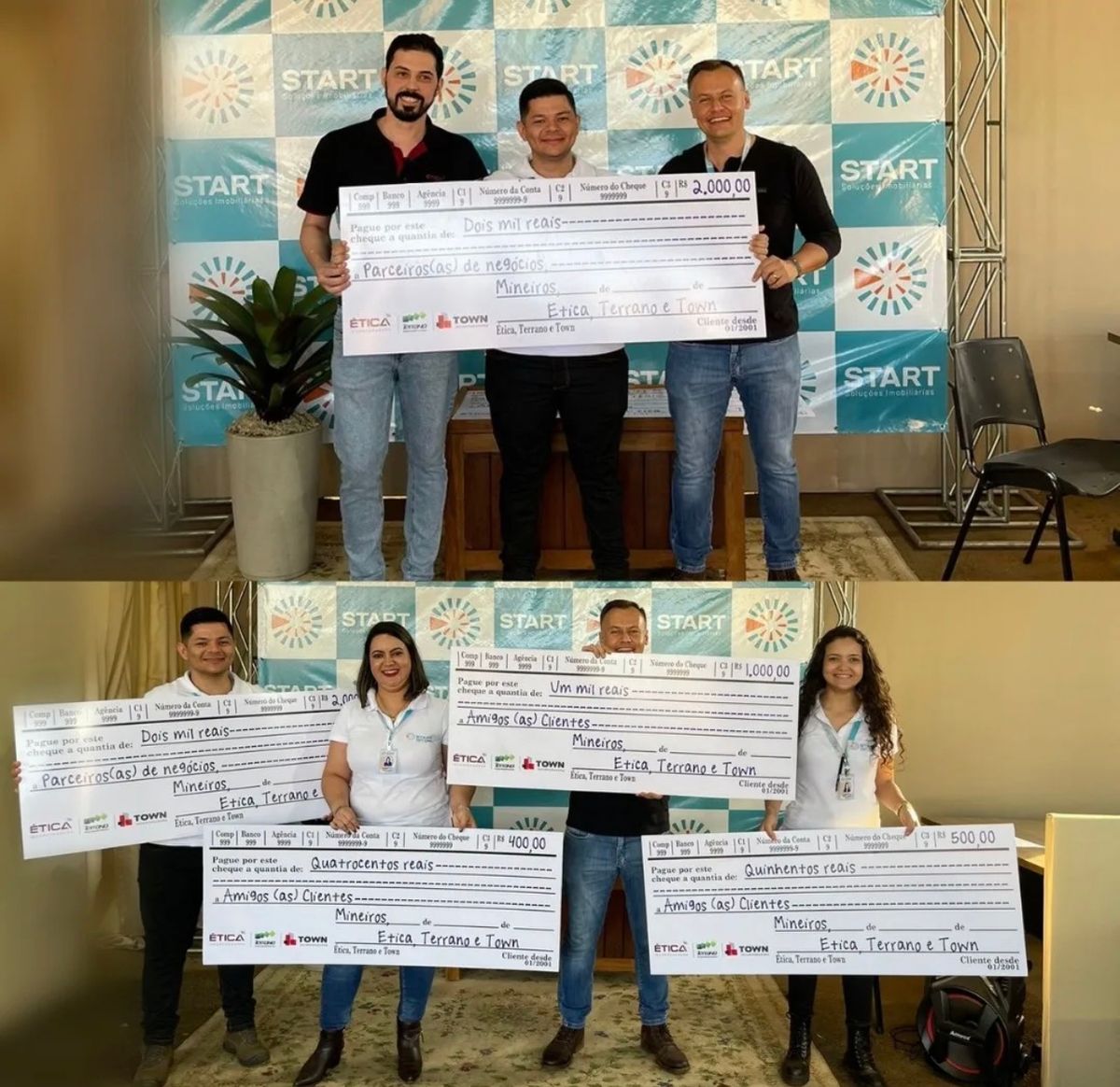 Entrega de chaves para clientes