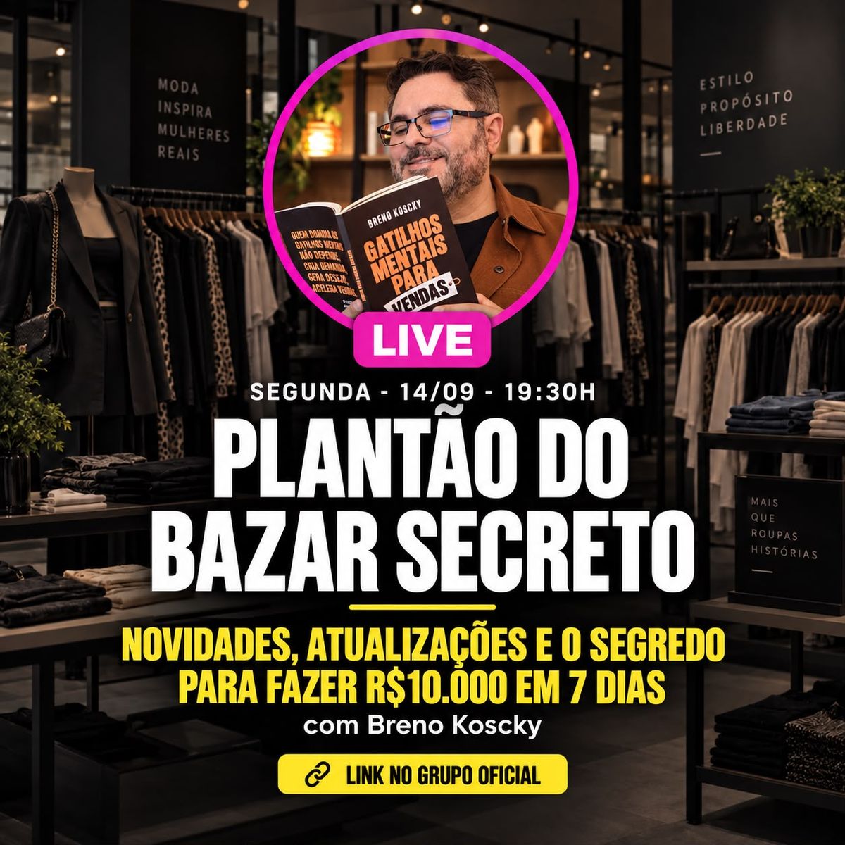 Primeiro plantão ao vivo da Central das Alunas do Bazar Secreto